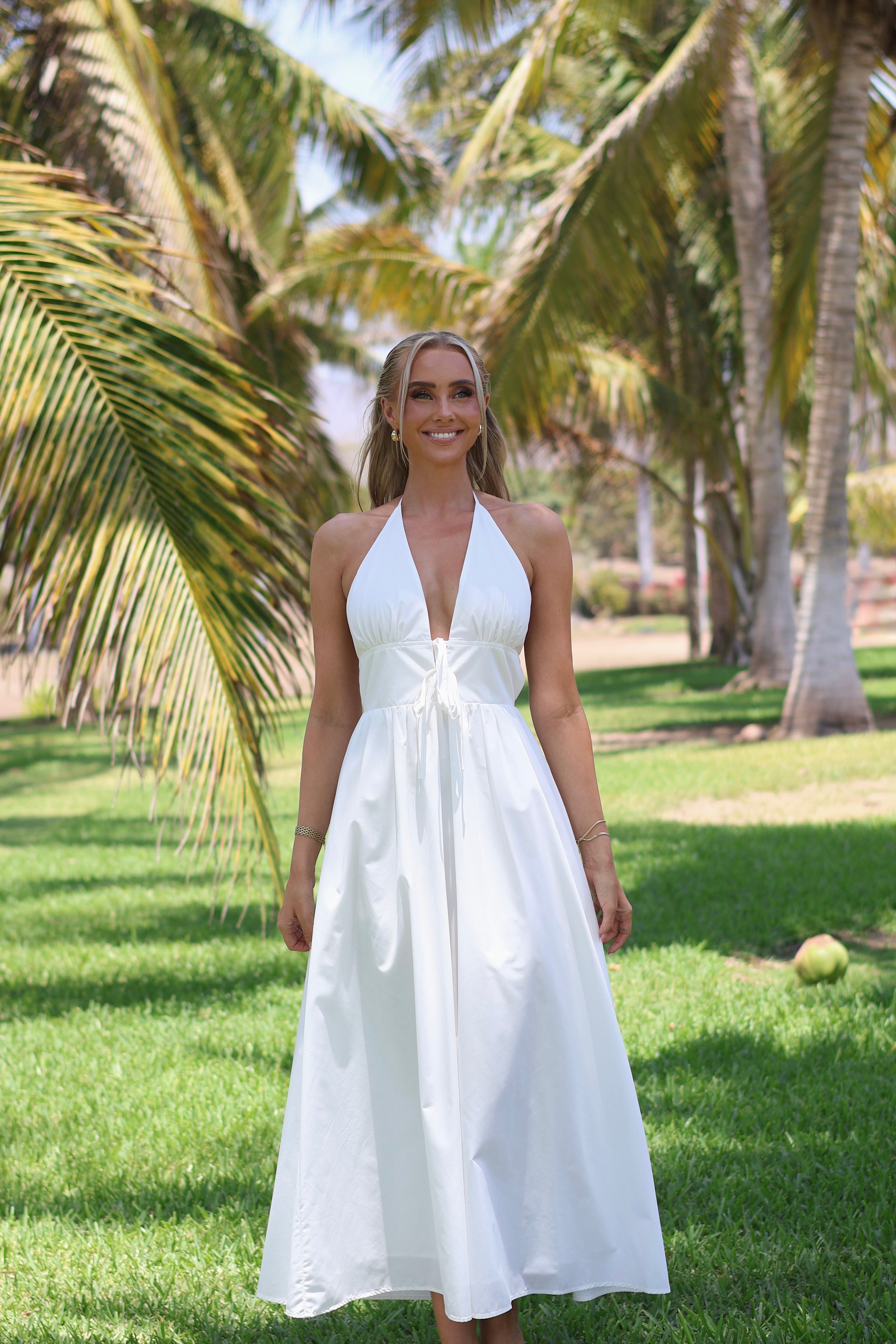 Luna Kjole - White